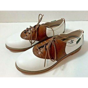Eastland Women's White and Brown Oxford Shoes